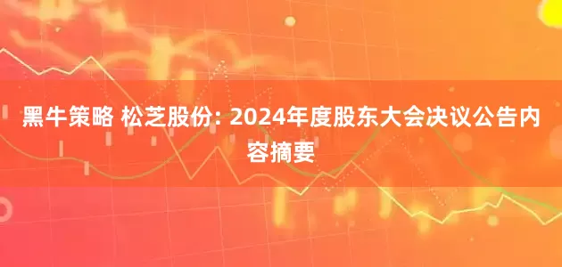 黑牛策略 松芝股份: 2024年度股东大会决议公告内容摘要
